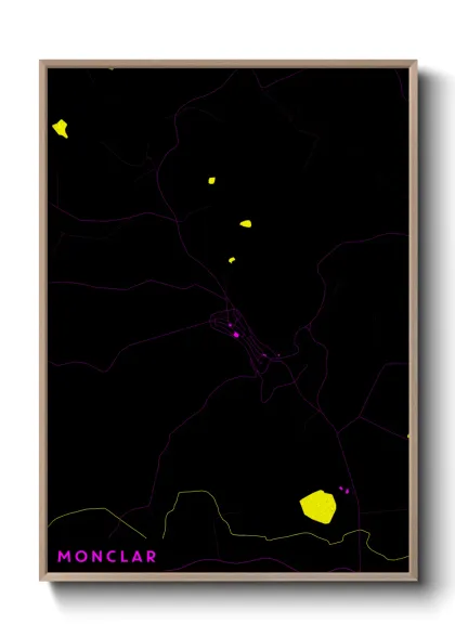 Une affiche de carte sur Monclar