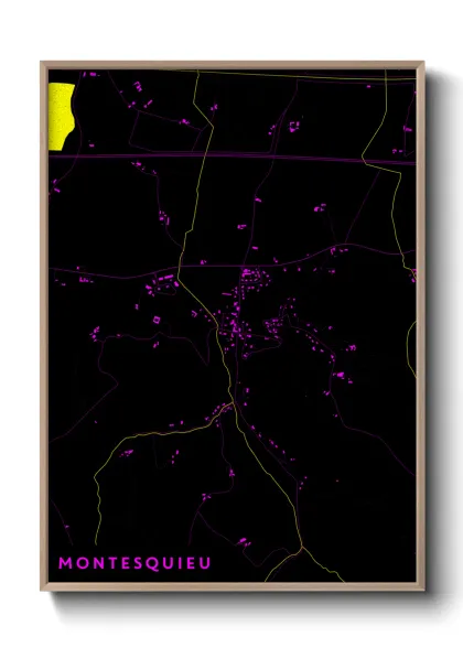 Une affiche de carte sur Montesquieu