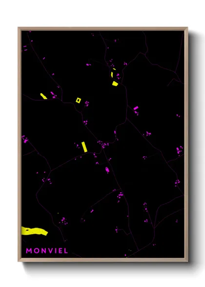 Une affiche de carte sur Monviel