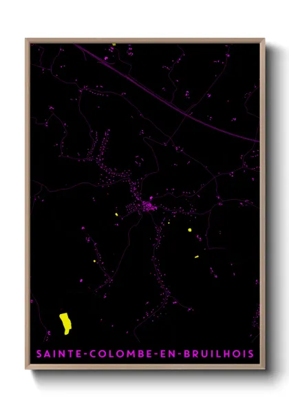 Une affiche de carte sur Sainte-Colombe-en-Bruilhois