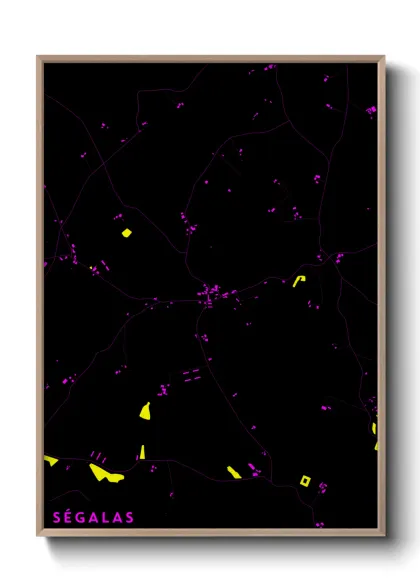 Une affiche de carte sur Ségalas