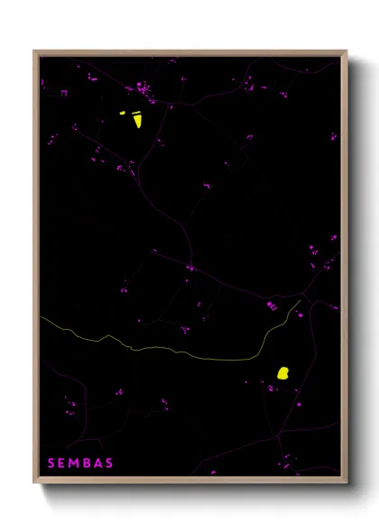 Une affiche de carte sur Sembas