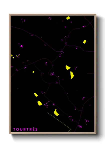 Une affiche de carte sur Tourtrès