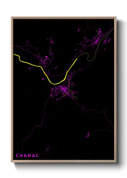 Une affiche de carte sur Chanac