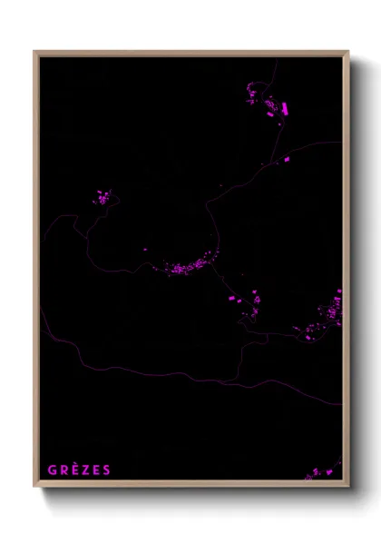 Une affiche de carte sur Grèzes