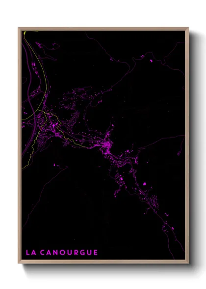 Une affiche de carte sur La Canourgue