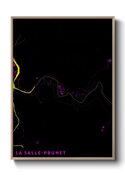 Une affiche de carte sur La Salle-Prunet