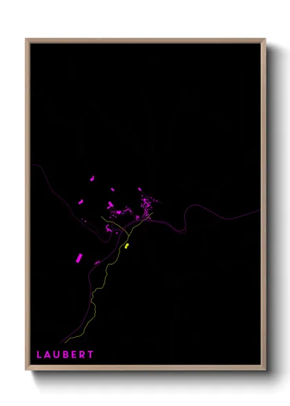 Une affiche de carte sur Laubert