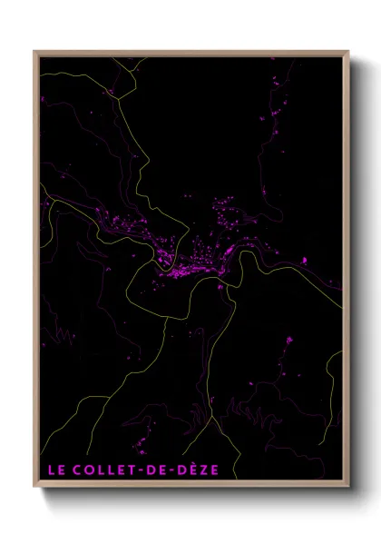 Une affiche de carte sur Le Collet-de-Dèze