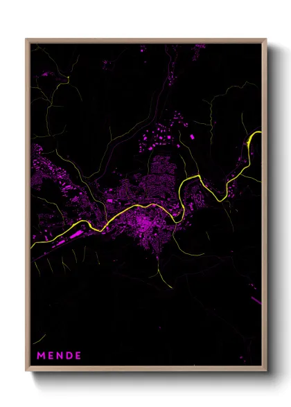 Une affiche de carte sur Mende