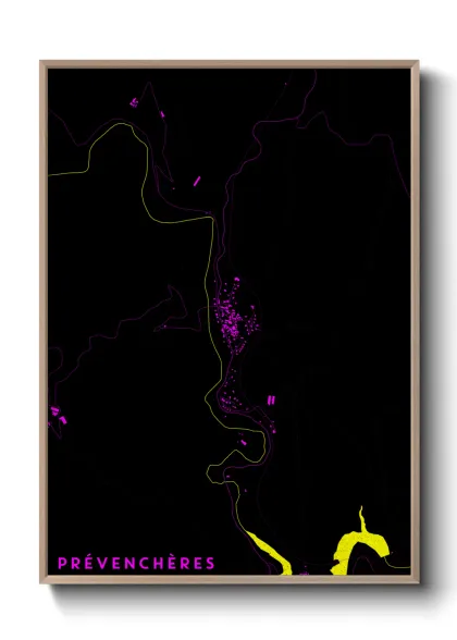 Une affiche de carte sur Prévenchères