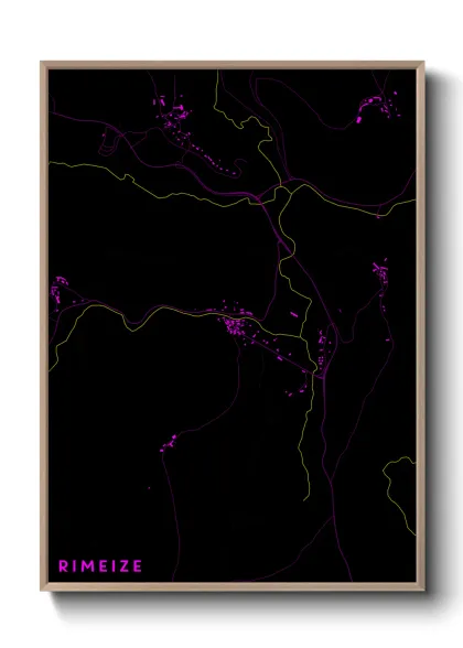 Une affiche de carte sur Rimeize