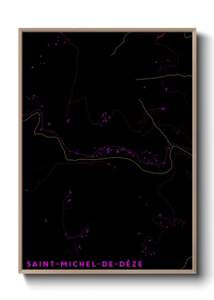 Une affiche de carte sur Saint-Michel-de-Dèze