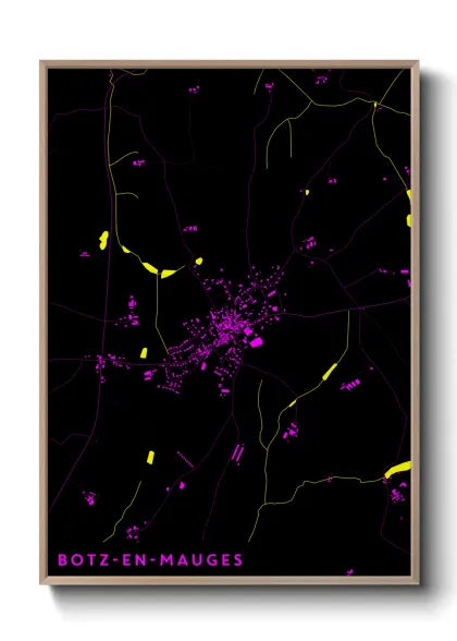 Une affiche de carte sur Botz-en-Mauges