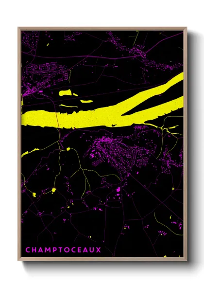 Une affiche de carte sur Champtoceaux