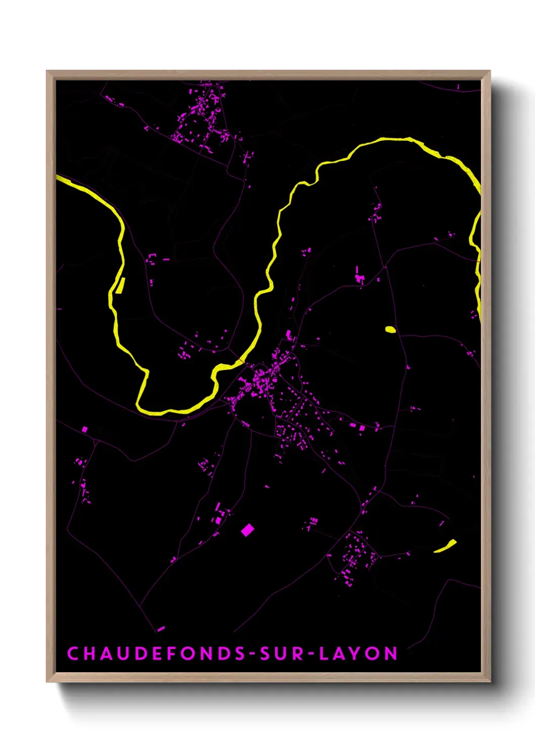 Un poster carteChaudefonds-sur-Layon