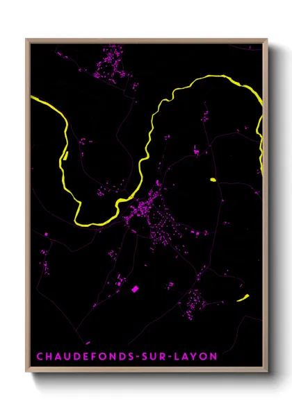 Une affiche de carte sur Chaudefonds-sur-Layon