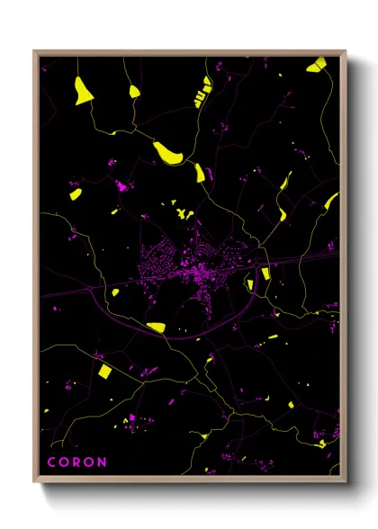 Une affiche de carte sur Coron