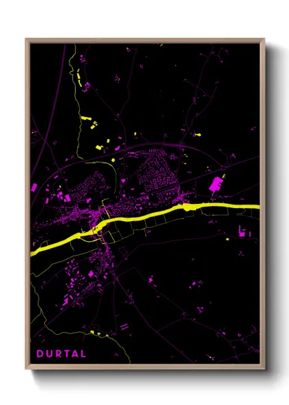 Une affiche de carte sur Durtal