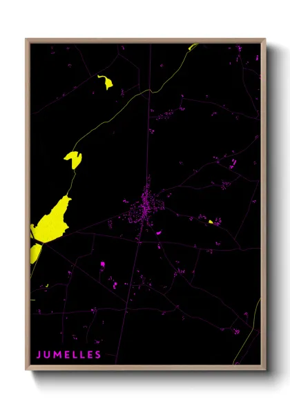 Une affiche de carte sur Jumelles