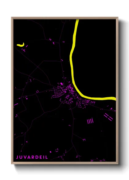 Une affiche de carte sur Juvardeil