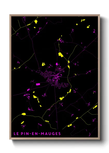 Une affiche de carte sur Le Pin-en-Mauges