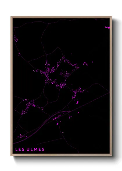 Une affiche de carte sur Les Ulmes