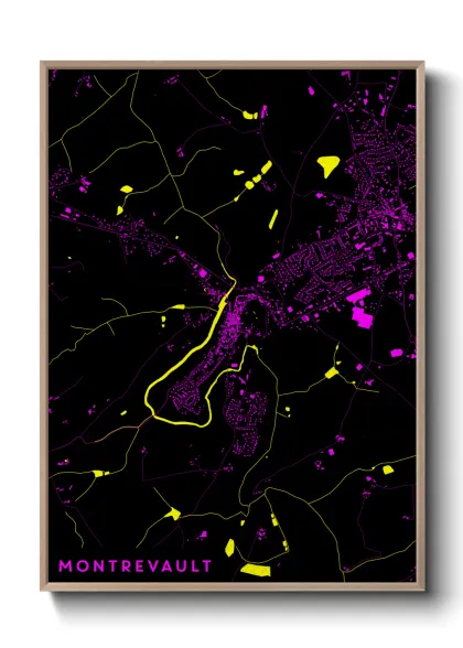 Une affiche de carte sur Montrevault