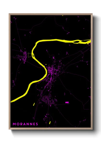 Une affiche de carte sur Morannes