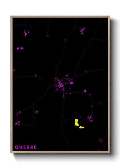 Une affiche de carte sur Querré