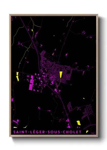 Une affiche de carte sur Saint-Léger-sous-Cholet