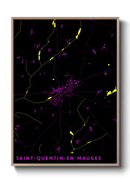 Une affiche de carte sur Saint-Quentin-en-Mauges