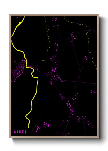 Une affiche de carte sur Airel