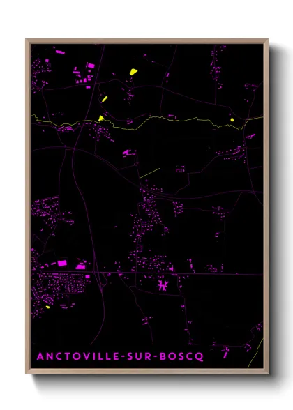 Une affiche de carte sur Anctoville-sur-Boscq