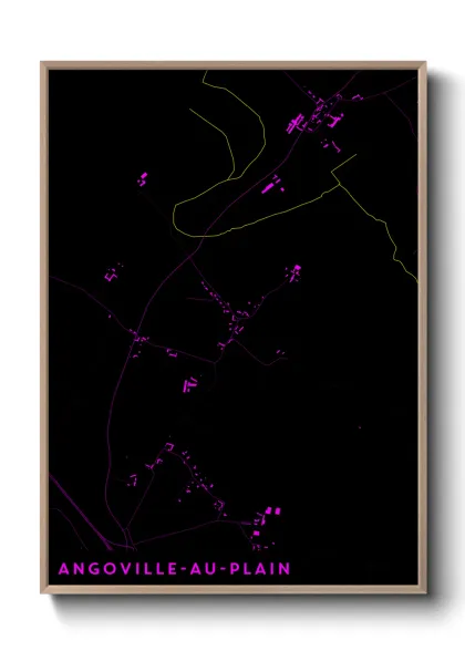 Une affiche de carte sur Angoville-au-Plain