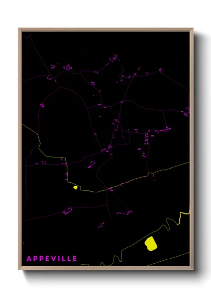 Une affiche de carte sur Appeville