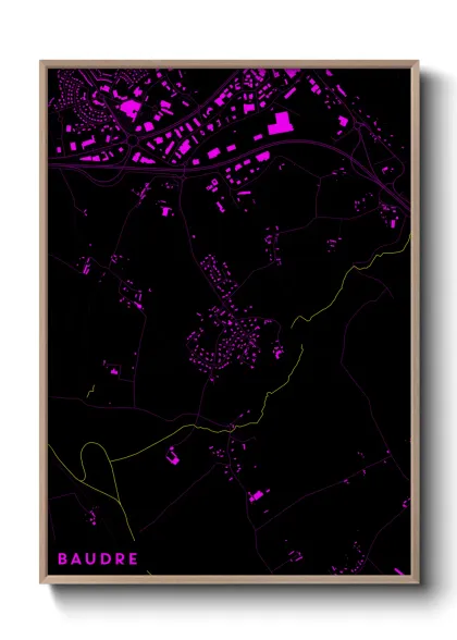 Une affiche de carte sur Baudre