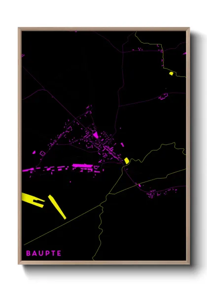 Une affiche de carte sur Baupte