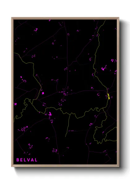 Une affiche de carte sur Belval