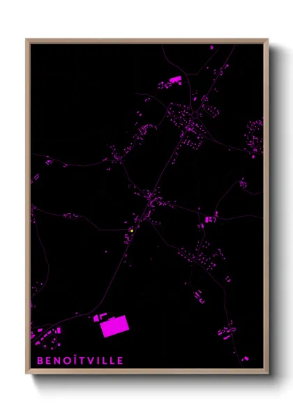 Une affiche de carte sur Benoîtville