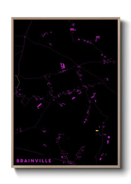 Une affiche de carte sur Brainville