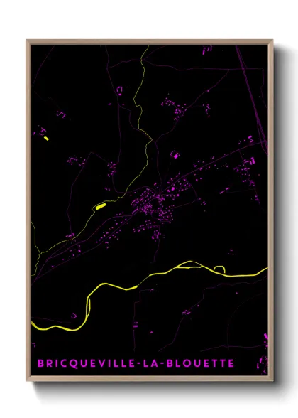 Une affiche de carte sur Bricqueville-la-Blouette
