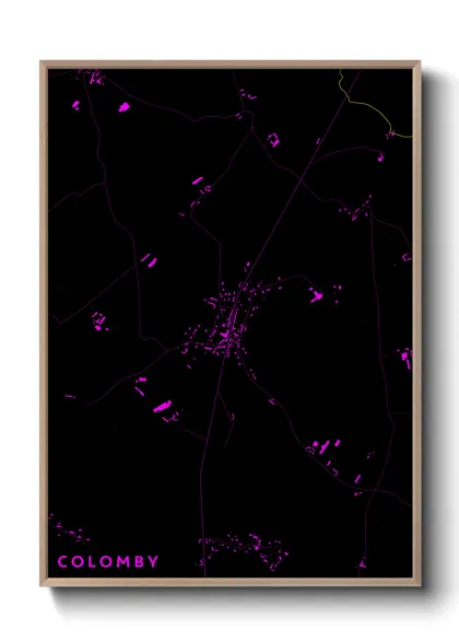 Une affiche de carte sur Colomby