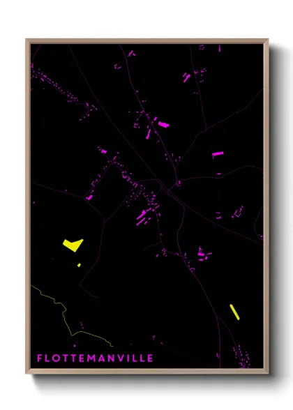 Une affiche de carte sur Flottemanville