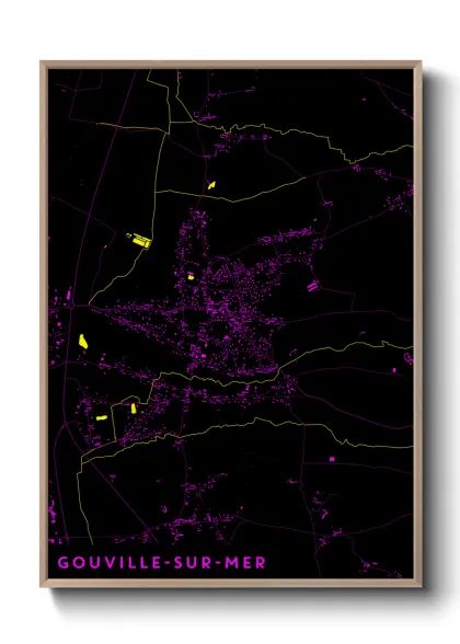 Une affiche de carte sur Gouville-sur-Mer