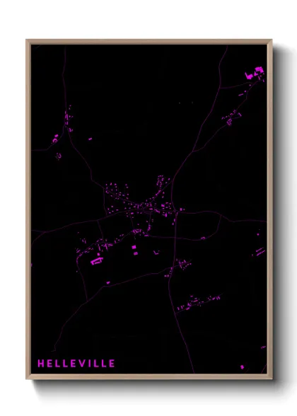 Une affiche de carte sur Helleville