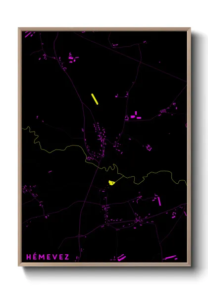 Une affiche de carte sur Hémevez