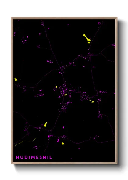 Une affiche de carte sur Hudimesnil