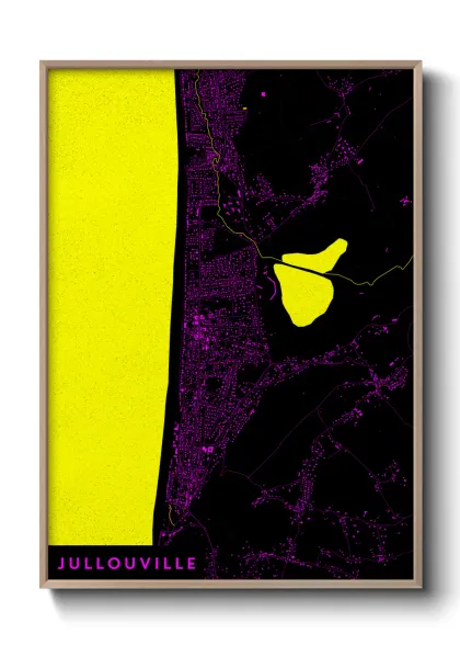 Une affiche de carte sur Jullouville