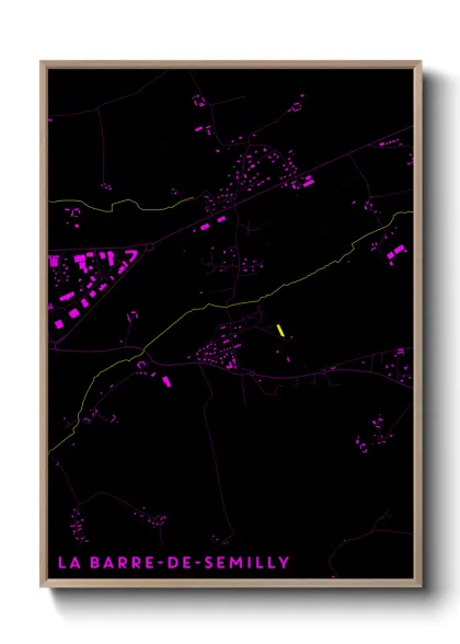 Une affiche de carte sur La Barre-de-Semilly